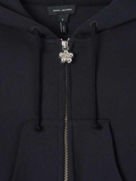 Bluze de trening Marc Jacobs Marc Jacobs Cotton Cropped Hoodie Black Femei (BM 17424444) 5