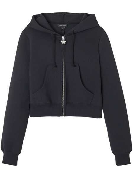 Bluze de trening Marc Jacobs Marc Jacobs Cotton Cropped Hoodie Black Femei (BM 17424444) 1