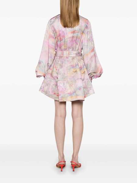 Rochii ZIMMERMANN Zimmermann Short Printed Jacket Dress With Belted Waist MULTICOLOUR Femei (BM 17424681) 4