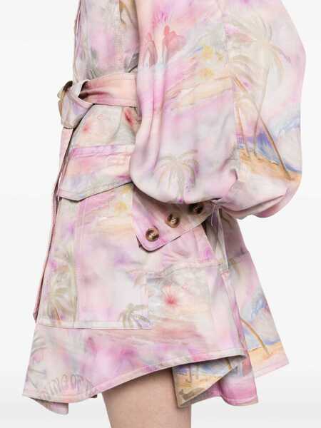 Rochii ZIMMERMANN Zimmermann Short Printed Jacket Dress With Belted Waist MULTICOLOUR Femei (BM 17424681) 5
