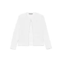 Geci D.Exterior White Cotton Blended Jacket Femei
