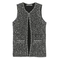 Pulovere D.Exterior Black Vest With Detailing Femei