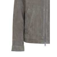 Geci AMI Paris pentru Barbati - Geci AMI Paris Grey Jacket With Classic Collar And Front Zip Closure In Suede Man GREY Barbati (BM 17428326) - B-mall.ro
