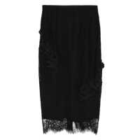 Fuste Blumarine Black Midi Skirt In Lace Femei