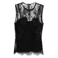 Topuri Blumarine Black Semi-Trasparent Top In Lace Femei