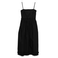 Rochii Ganni Black Midi Dress With Laces Femei