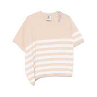 Pulovere Semicouture Antoine Striped Cotton Sweater Femei