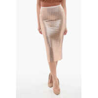 Fuste lungi Laminated Midi Skirt Femei