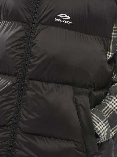 Jachete Balenciaga Skiwear Oversized Sleeveless Jacket With Front Zip Black Barbati (BM 17431684) 4