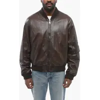 Bomber jacket Dolce & Gabbana Lambskin Zip-Up Bomber Jacket
