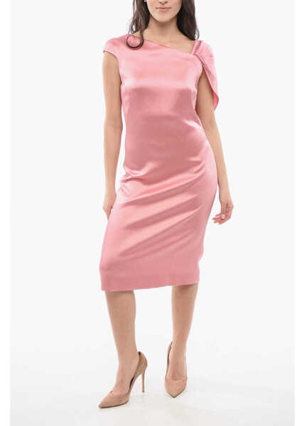 Rochii lungi Givenchy Draped Asymmetric Dress Pink Femei (BM 17431708) 1