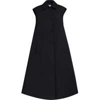 Veste casual Wide Midi Vest With Shirt Collar Femei