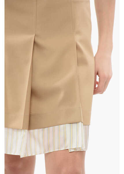 Fuste scurte Marni Pleated High-Waisted Miniskirt Brown Femei (BM 17431756) 3