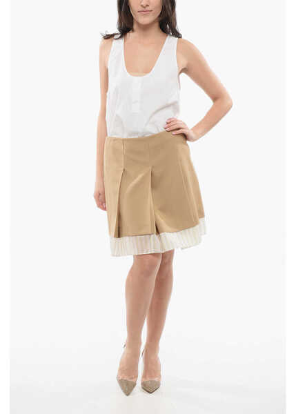 Fuste scurte Marni Pleated High-Waisted Miniskirt Brown Femei (BM 17431756) 4