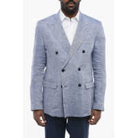 Sacouri Dolce & Gabbana Taormina Double-Breasted Unlined Pure Linen Blazer