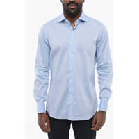 Butoni Poplin Cotton Shirt With Knot Shaped Cufflinks Barbati