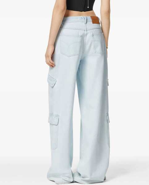 Blugi drepti Versace Medusa Cargo Denims With Light Wash Blue Femei (BM 17431870) 4