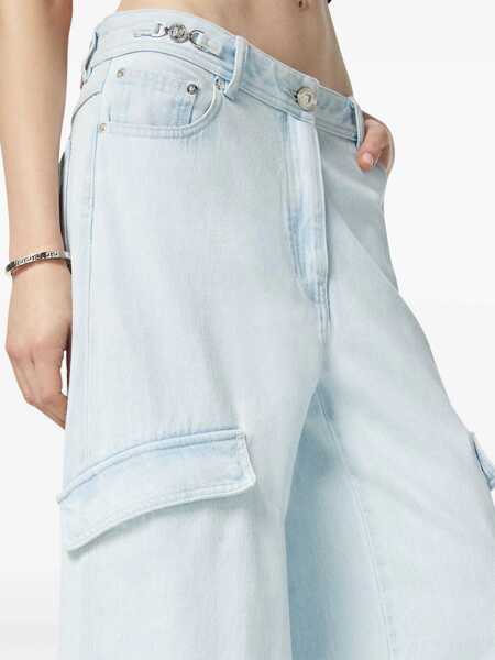 Blugi drepti Versace Medusa Cargo Denims With Light Wash Blue Femei (BM 17431870) 5