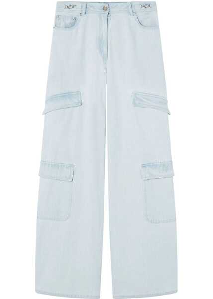 Blugi drepti Versace Medusa Cargo Denims With Light Wash Blue Femei (BM 17431870) 1