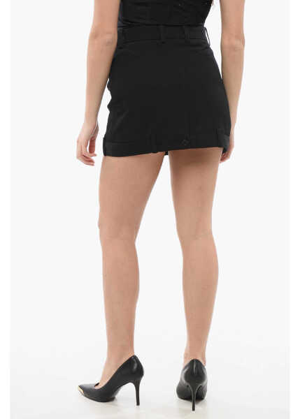 Fuste casual Balenciaga Wool Deconstructed Skirt Black Femei (BM 17431876) 2