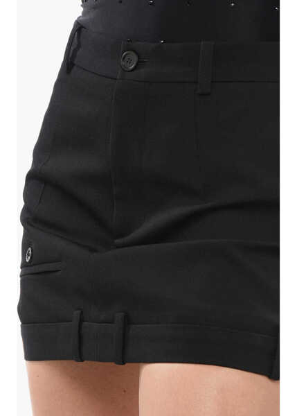 Fuste casual Balenciaga Wool Deconstructed Skirt Black Femei (BM 17431876) 3