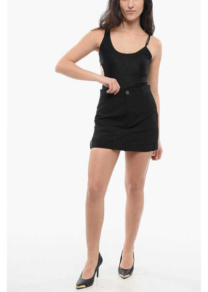 Fuste casual Balenciaga Wool Deconstructed Skirt Black Femei (BM 17431876) 4