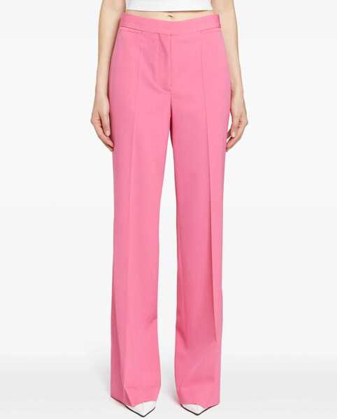 Pantaloni casual Stella McCartney Stretch Wool Pants With High Waist Pink Femei (BM 17431885) 2