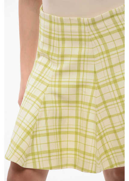 Fuste scurte Dior Tartan Flared Wool Mini Skirt Green Femei (BM 17431894) 3