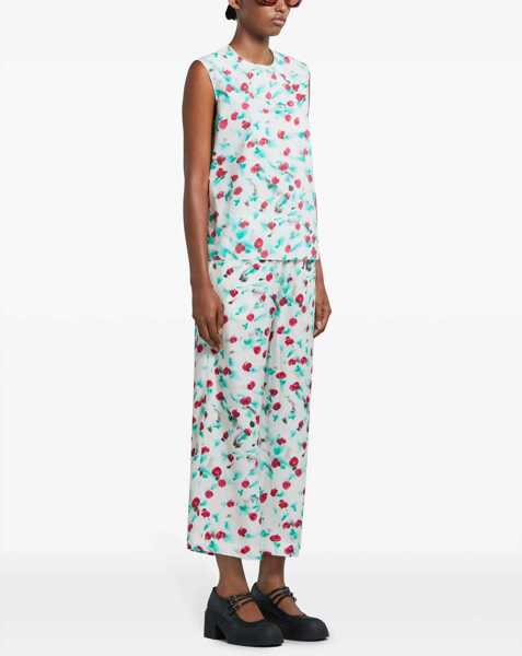 Pantaloni casual Marni Satin Cropped Pants With Drawstring Multicolor Femei (BM 17431921) 3