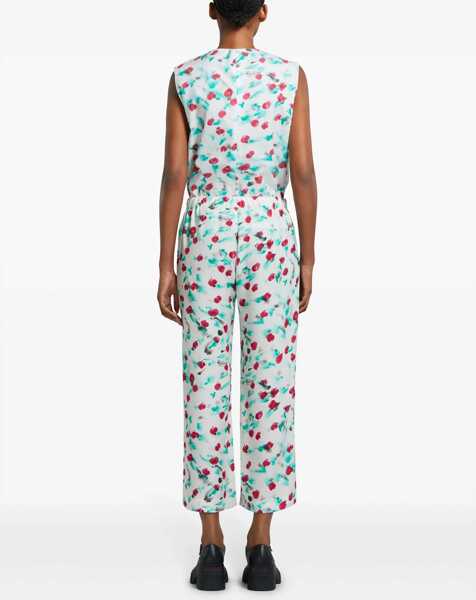 Pantaloni casual Marni Satin Cropped Pants With Drawstring Multicolor Femei (BM 17431921) 4