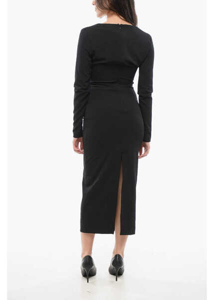 Rochii elegante Versace Jeans Couture V-Neckline Cut-Out Dress Yellow Femei (BM 17431924) 2