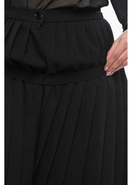 Fuste scurte Maison Margiela Mm6 Pleated Asimmetryc Mini Skirt Black Femei (BM 17431939) 3