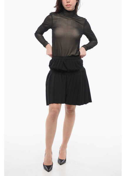 Fuste scurte Maison Margiela Mm6 Pleated Asimmetryc Mini Skirt Black Femei (BM 17431939) 4