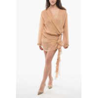 Rochii lungi Chiffon Gathered Dress Femei
