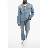 Geci de blugi pentru Barbati - Geci de blugi 1989 STUDIO Delav Denim Jacket With Back Embossed Logo Light Blue Barbati (BM 17431978) - B-mall.ro