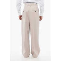 Imbracaminte AMI ALEXANDRE MATTIUSSI pentru Barbati - Pantaloni casual AMI ALEXANDRE MATTIUSSI Double-Pleated Virgin Wool Pants With Belt Loops Beige Barbati (BM 17431981) - B-mall.ro