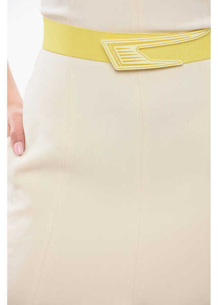 Rochii scurte Stella McCartney Belted Flared Dress White Femei (BM 17432065) 3