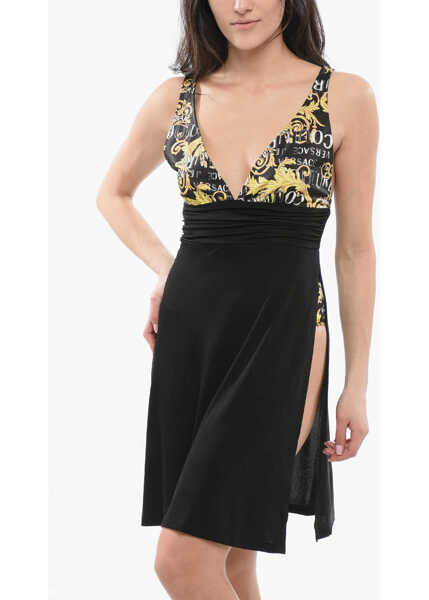 Rochii elegante Versace Jeans Couture Sleeveless Dress With Barocco Motif Black Femei (BM 17432092) 4