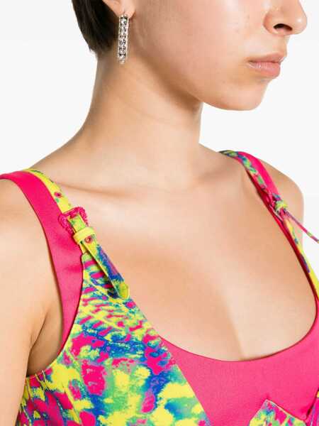 Rochii elegante Versace Jeans Couture Animalier Midi Dress Yellow Femei (BM 17432101) 5