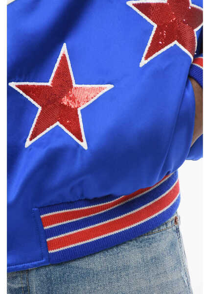 Bomber jacket Cline Color Block Stars Satin Bomber Jacket With Sequined Details Multicolor Barbati (BM 17432107) 3