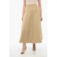 Fuste lungi Twill Cotton Skirt With Back Pince Femei
