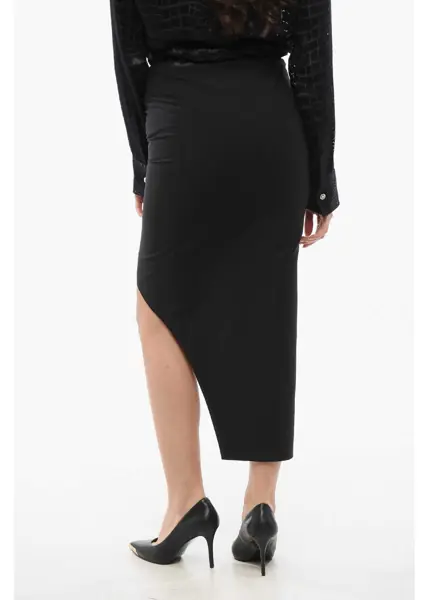 Fuste lungi Givenchy Asymmetric Pencil Skirt Black Femei (BM 17432131) 2
