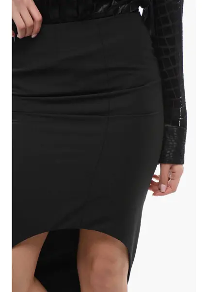 Fuste lungi Givenchy Asymmetric Pencil Skirt Black Femei (BM 17432131) 3