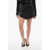 Givenchy Washed Denim Miniskirt With Buckles Black