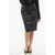Fendi Leather Midi Skirt With Cut Out Black