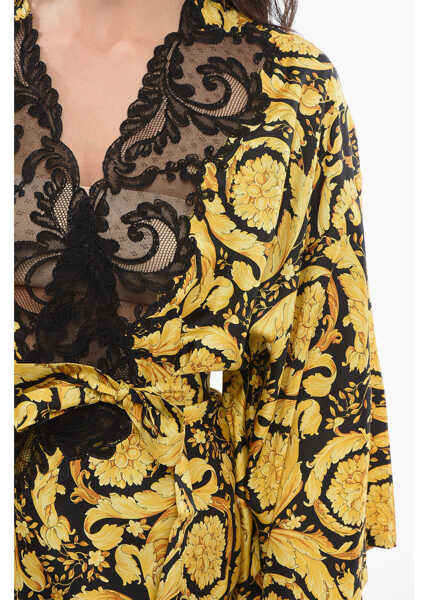 Rochii elegante Versace Silk Barocco Robe Gold Femei (BM 17432272) 3