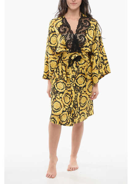 Rochii elegante Versace Silk Barocco Robe Gold Femei (BM 17432272) 1