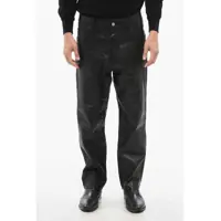 Pantaloni casual 5-Pocketed Leather Pants With Belt Loops Barbati