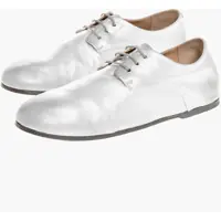 Pantofi Oxford Metallic Effect Lether Derby Shoes Femei