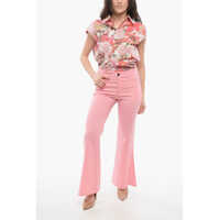 Imbracaminte Dama pagina 576 - Pantaloni casual Marni Mohair Blend Pants With Flared Leg Pink Femei (BM 17432314) - B-mall.ro